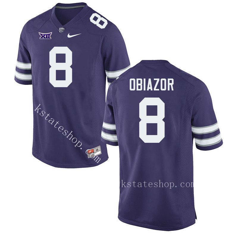 Chiddi Obiazor Kansas State Jersey,Kansas State Wildcats #8 Chiddi Obiazor Jersey Youth-Purple